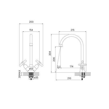 Смеситель для кухонной мойки IDDIS Jeals (59000T4C+W04)